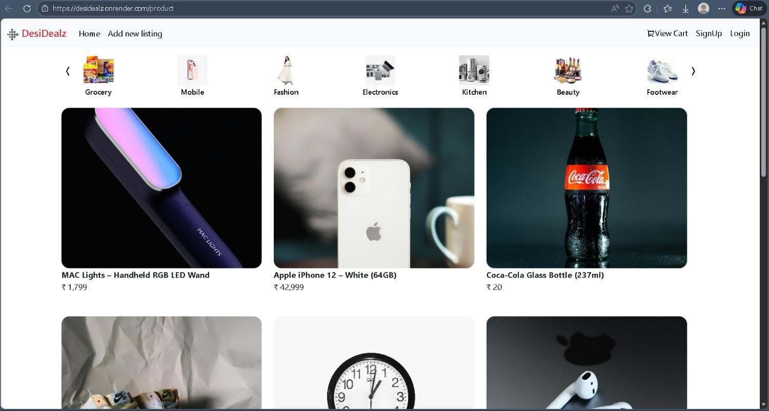 DesiDealz - E Commerce Platform