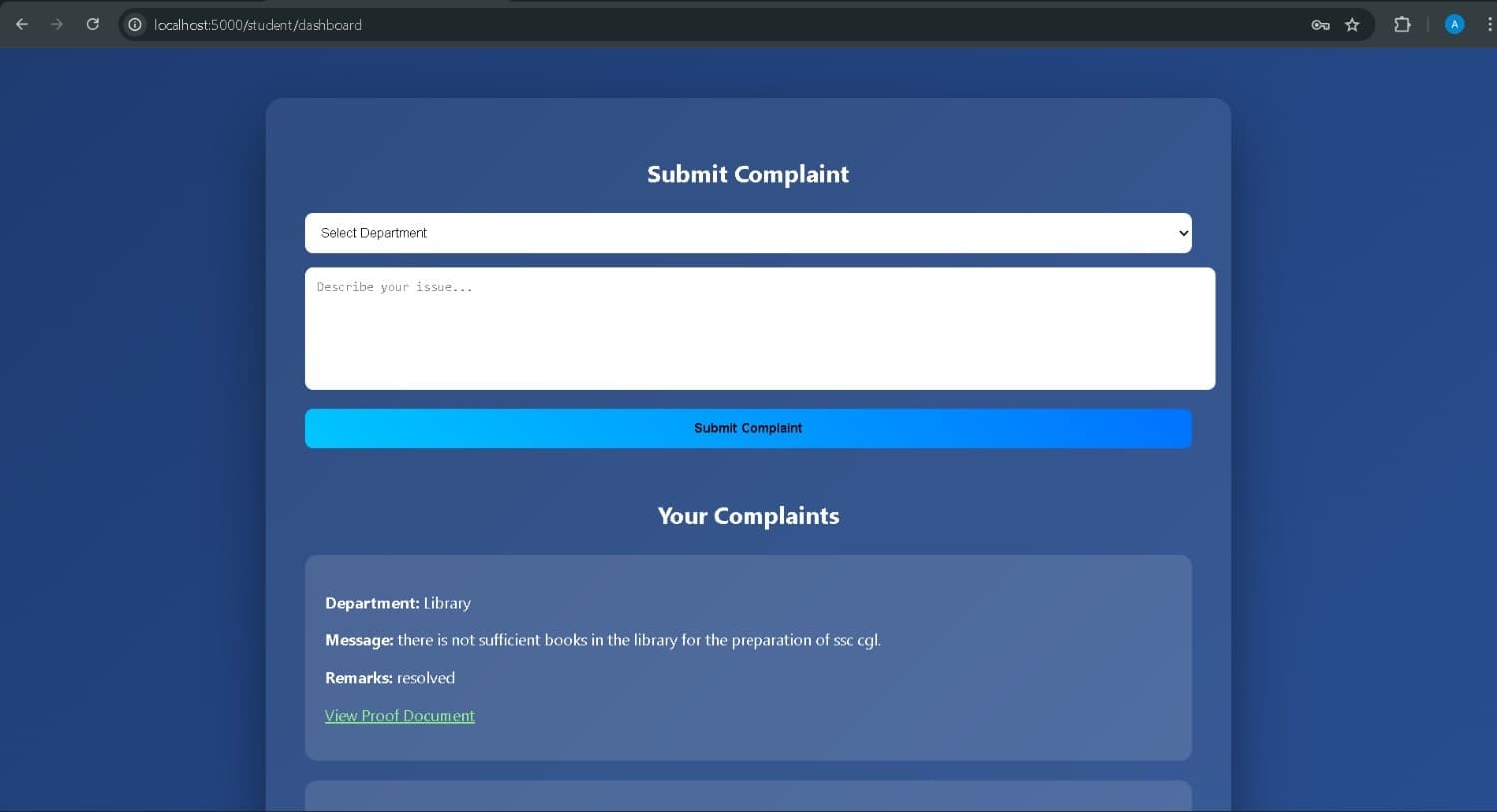 Digital Grievance System